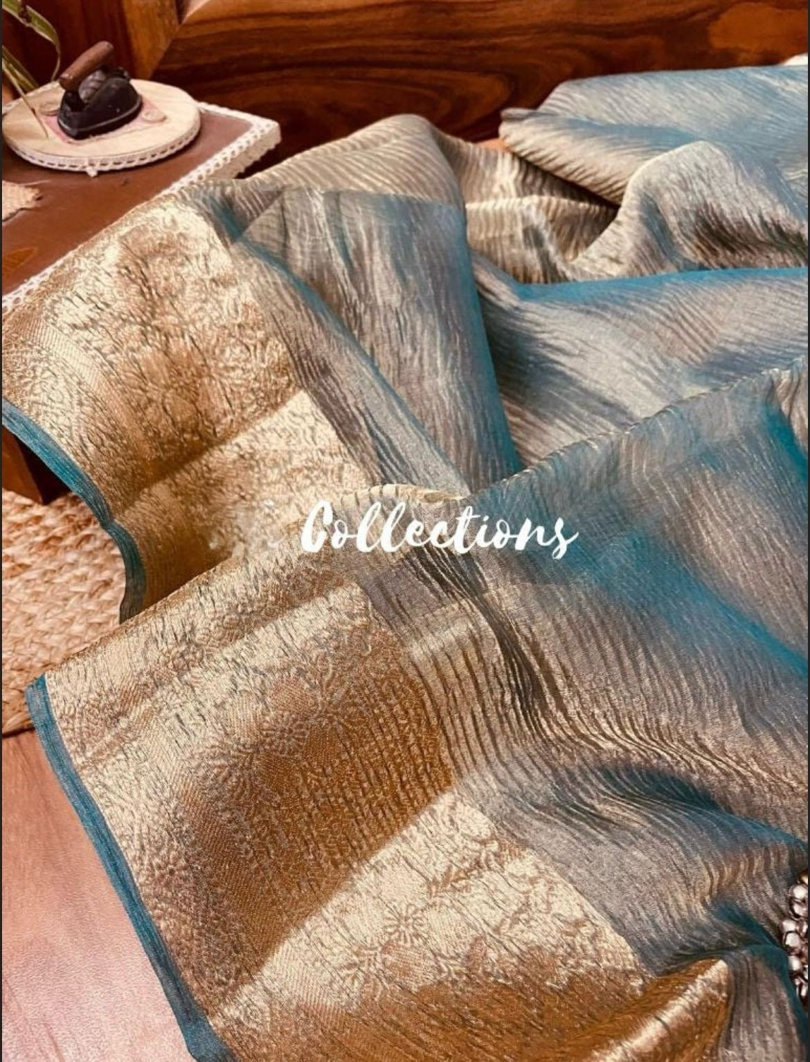 Leena Banarsi Crush Tissue saree Indian sari