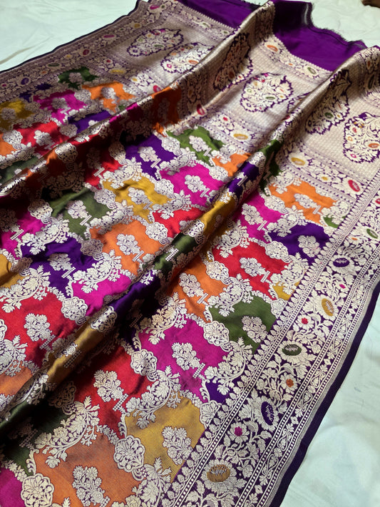 Navisha Banarsi saree Katan silk saree rangkat saree blouse