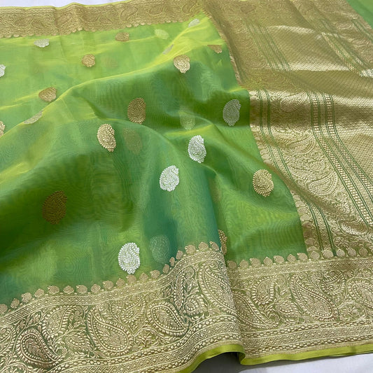 Hamisha Kora Banarasi Saree Kadwa Handwoven Saree