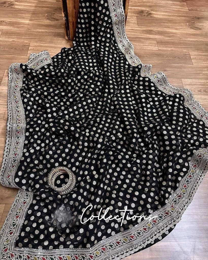 Vernia handwoven khaddi gorgette saree