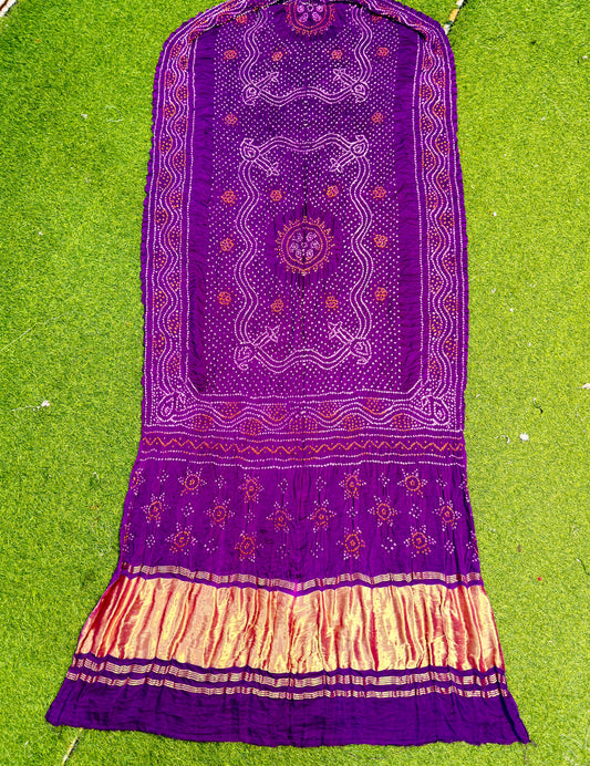 Purple gajji silk saree Indian sarees handmade sari blouse