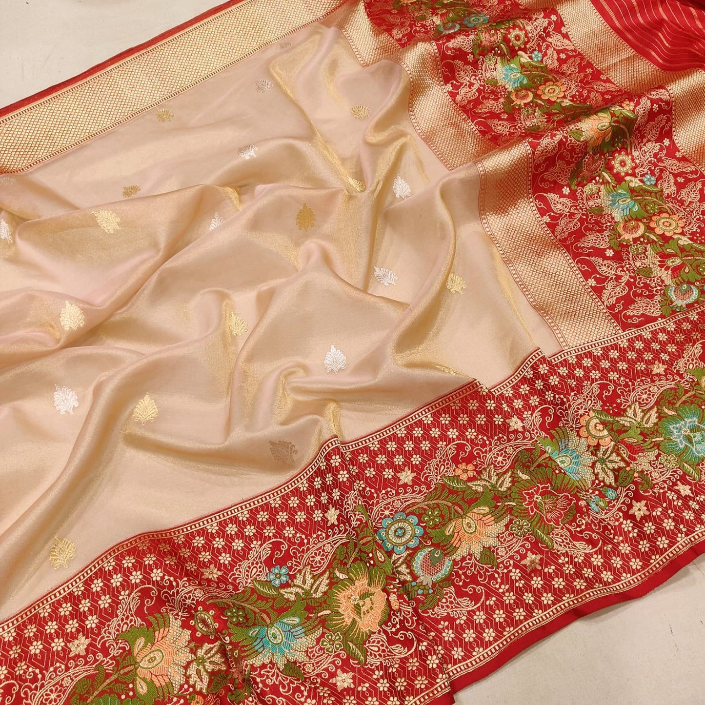 Vahija tissue saree handwoven sari blouse Indian sarees