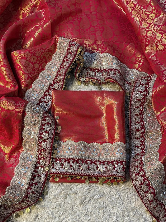 Katan silk saree Banarsi silk sarees Indian sari blouse