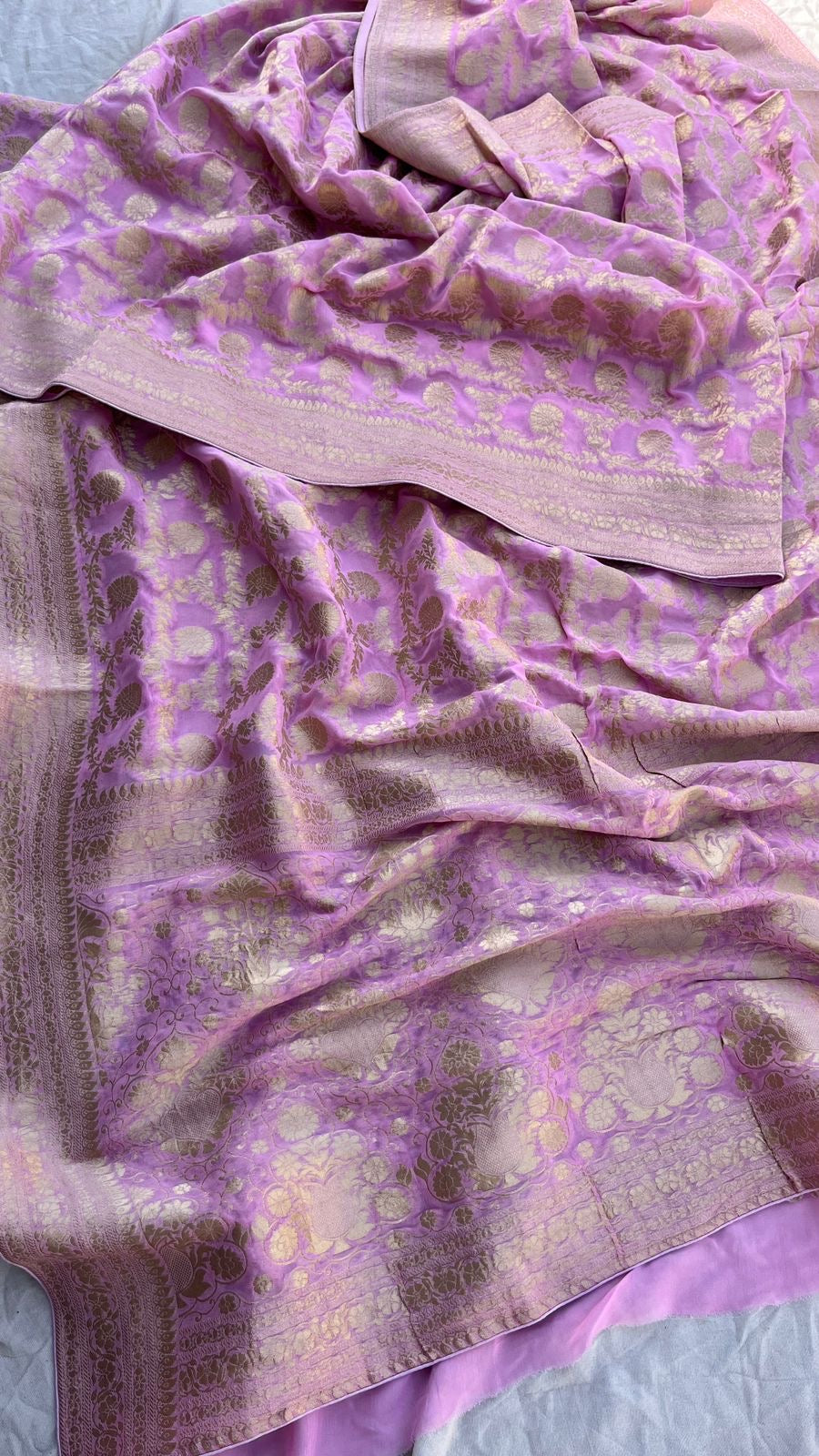 Lavina khaddi gorgette saree Indian saree
