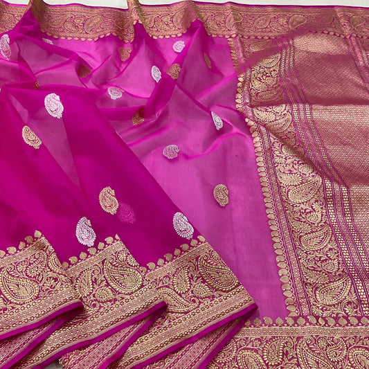 Hamisha Kora Banarasi Saree Kadwa Handwoven Saree