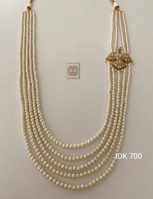 Pearl long neckpiece wedding necklace Indian wedding necklace