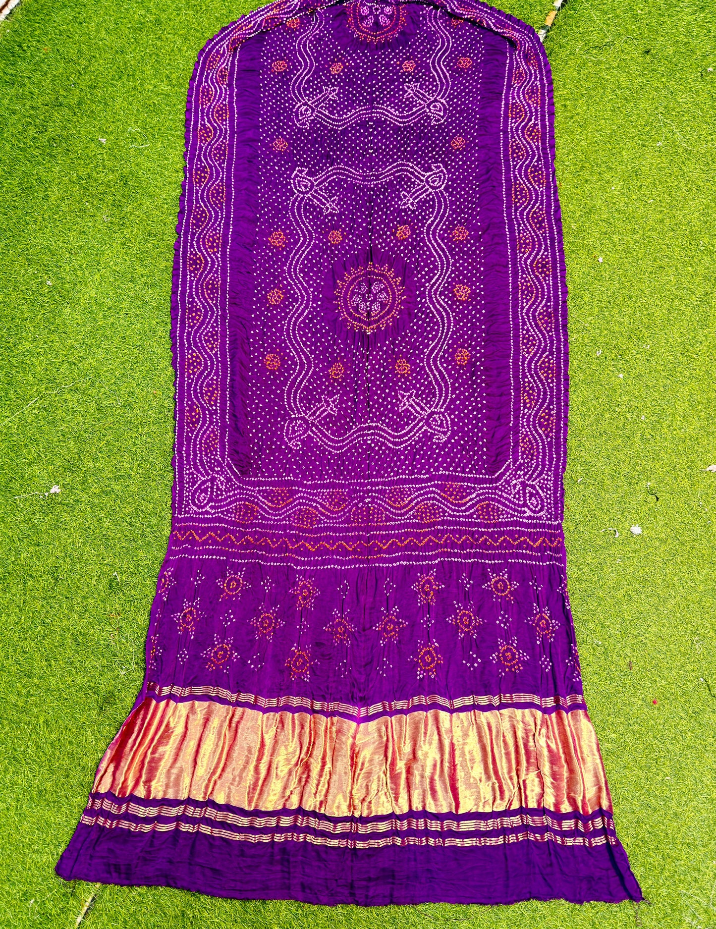 Purple gajji silk saree handmade sarees Indian sari blouse