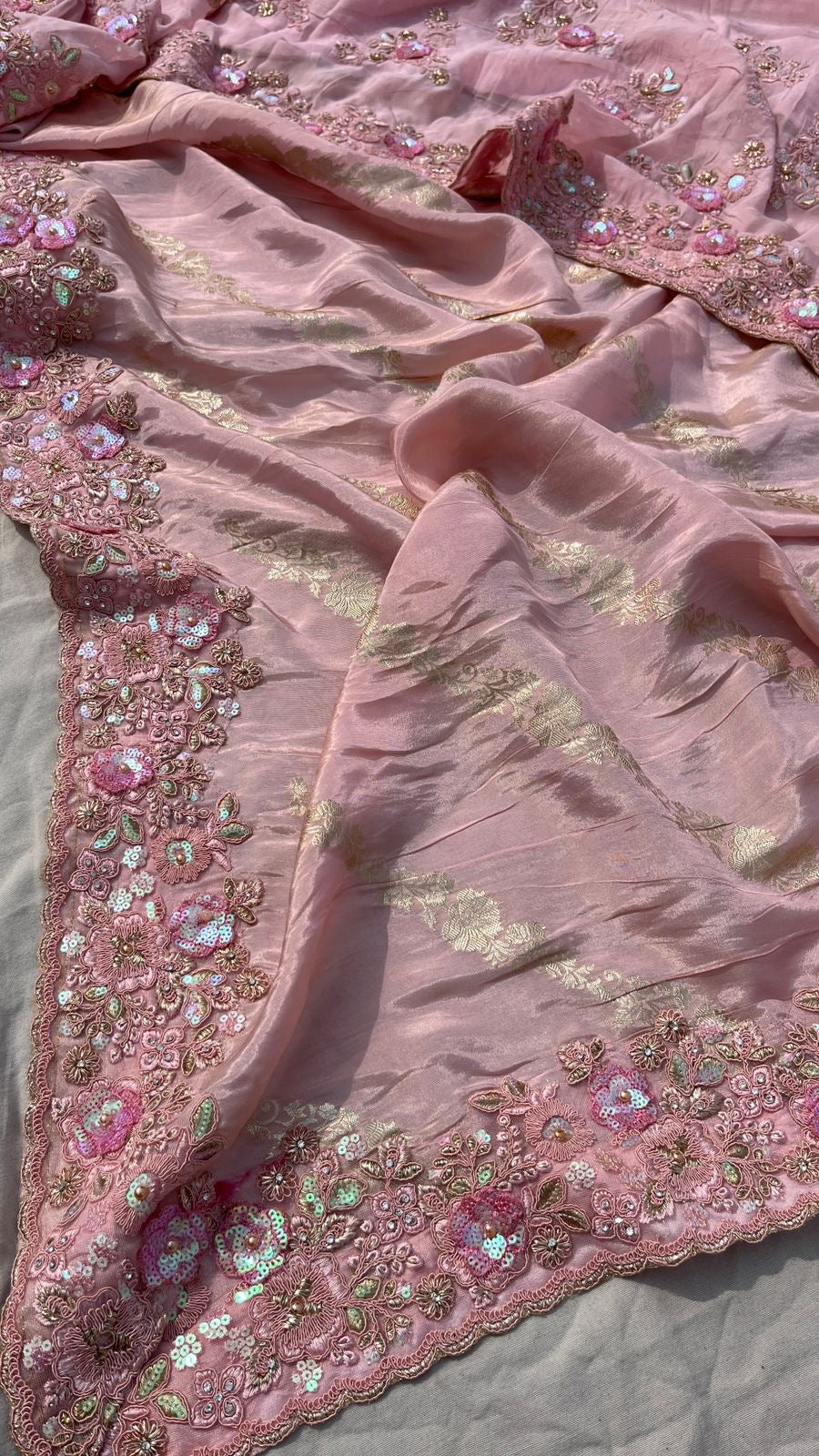 Namisha zari munga banarsi saree