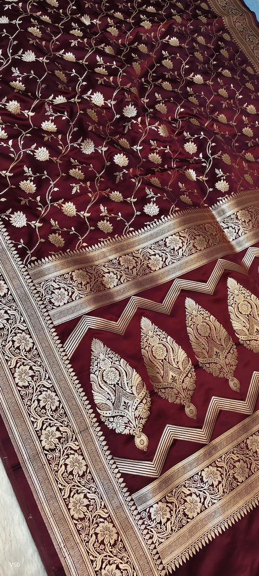 Khaddi banarsi saree handwoven sari blouse