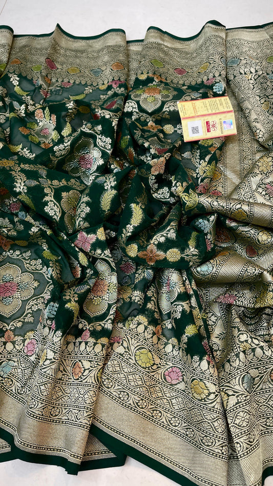 Mahitashi gorgette saree Indian sari blouse