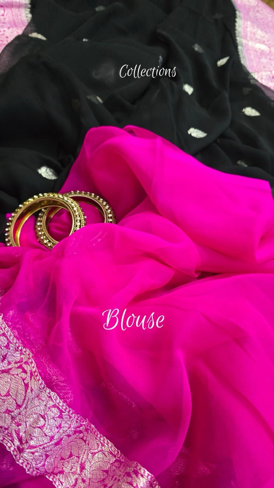 Black khaddi Chiffon Saree Indian Sarees wedding sari blouse