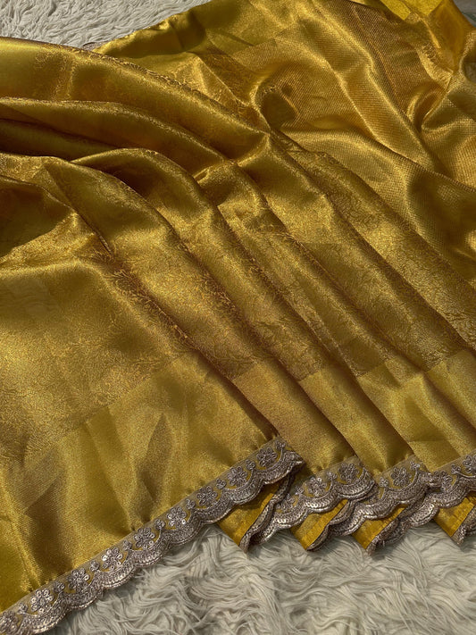 Zari weaving saree premium Kanjeevaram inspired sari blouse