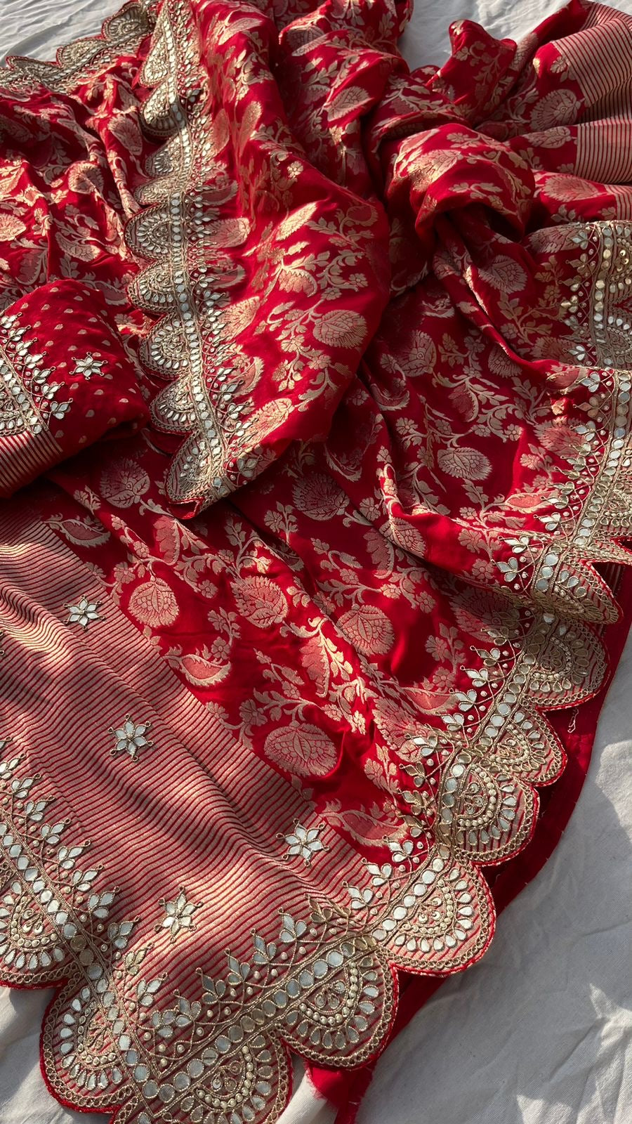 Weaving Banarsi Saree khaddi Gorgette saree Women Sari