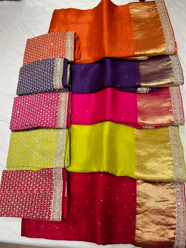 Iris Kanjeevaram inspired Organza sarees Partywear saree