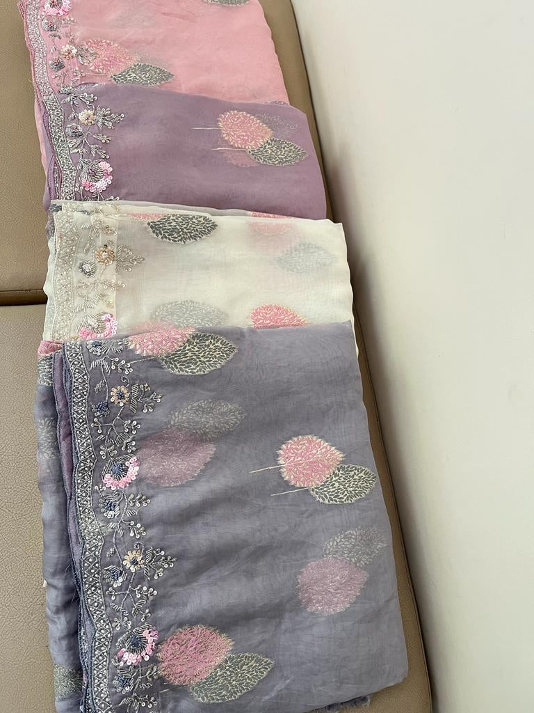 Aliva organza saree partywear saree