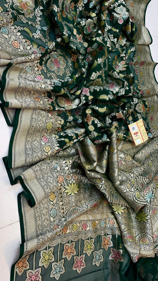 Mahitashi gorgette saree Indian sari blouse