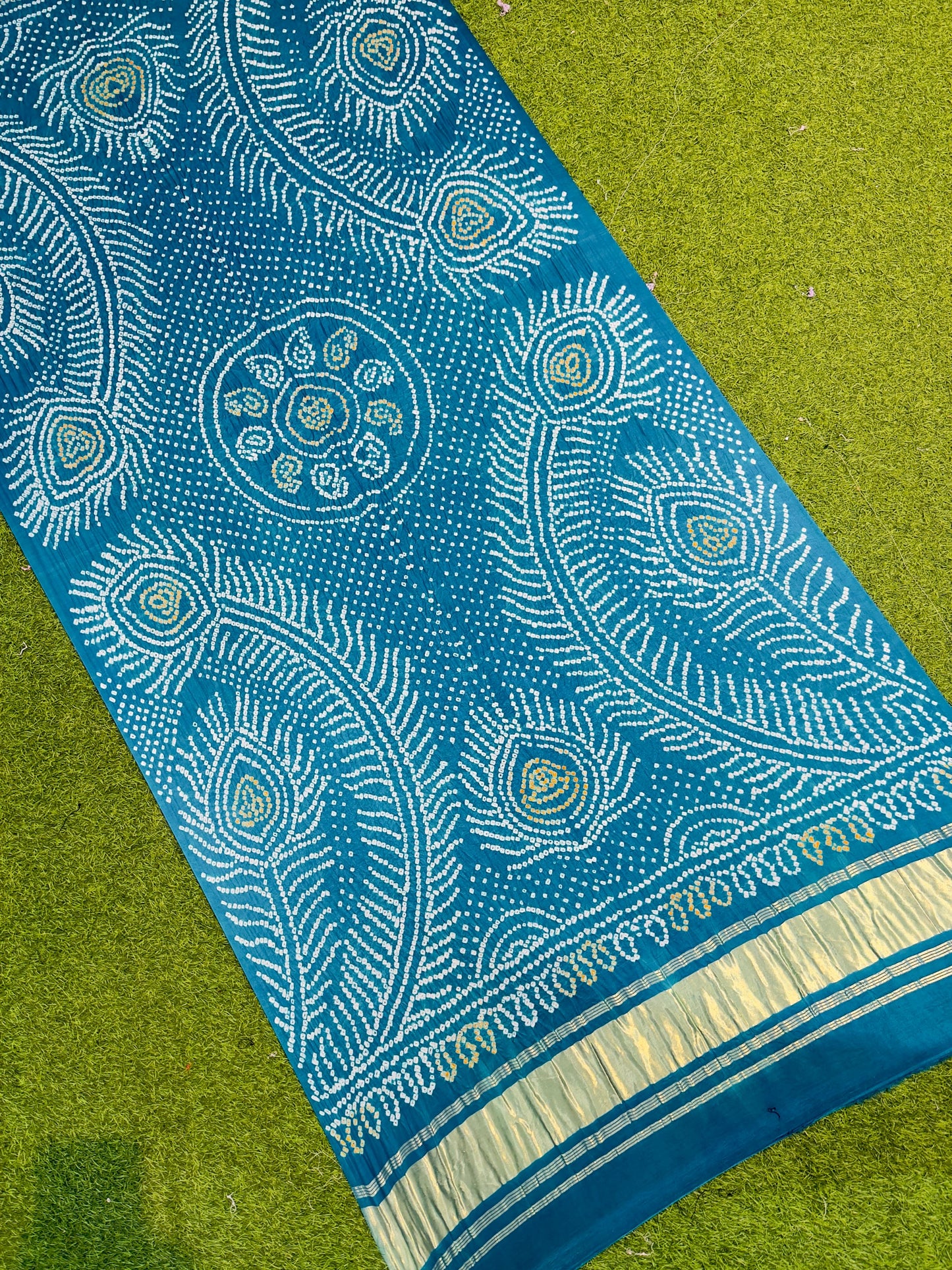 Firoza dupatta gajji silk dupatta bandhani dupatta