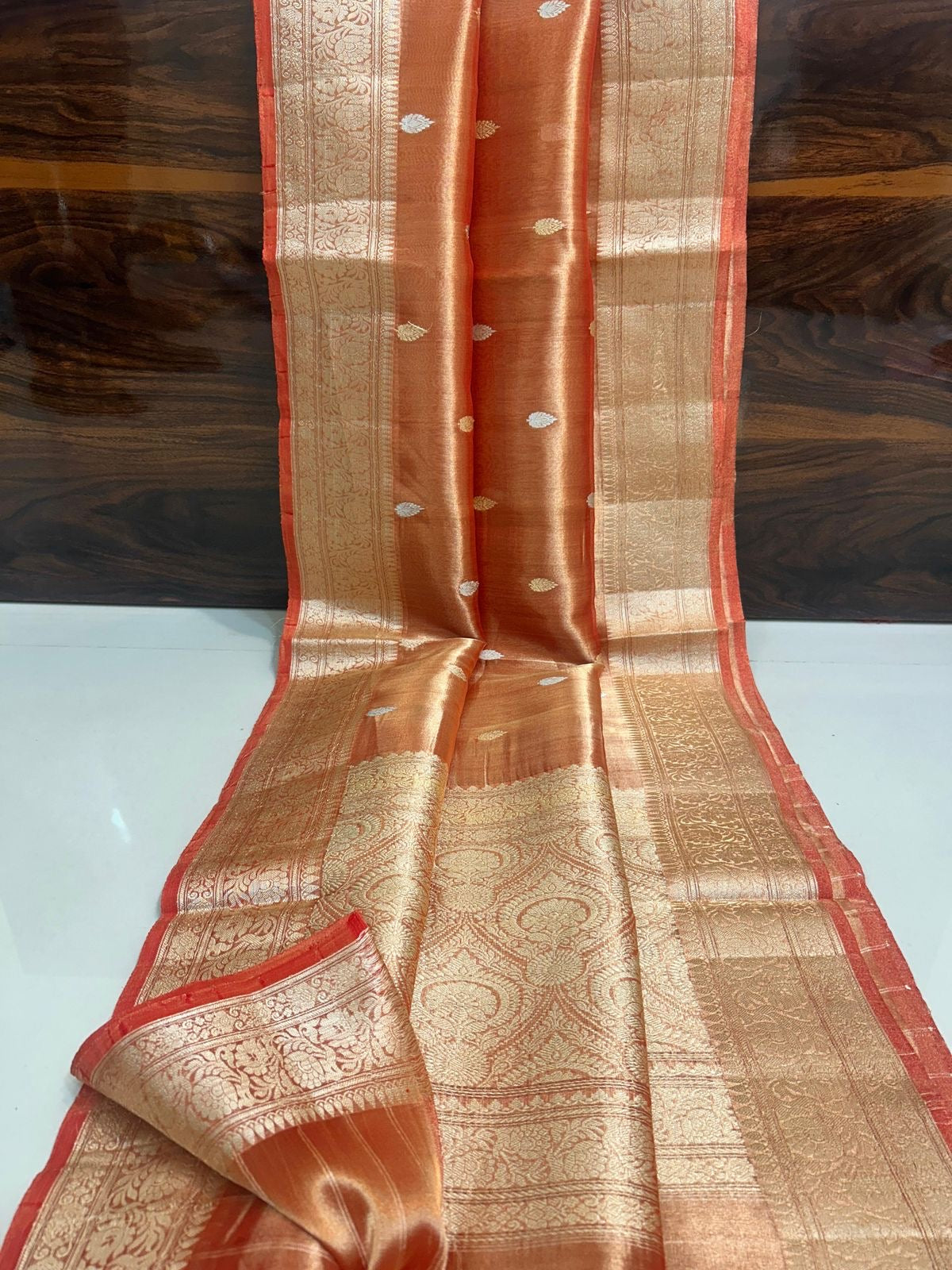 Banarsi kora saree tissue handloom sarees blouse