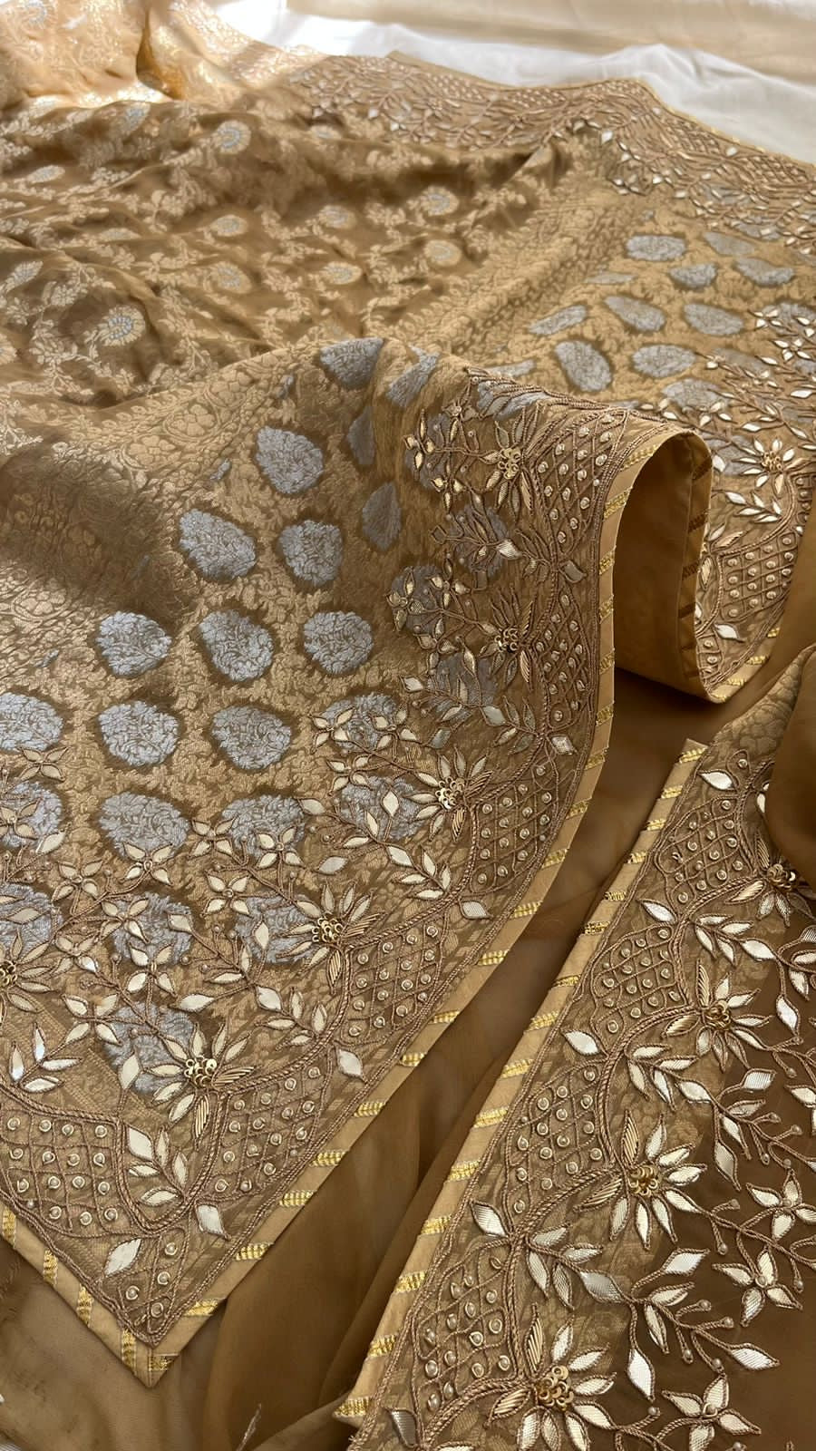 Rimjhim khaddi gorgette Banarsi sarees