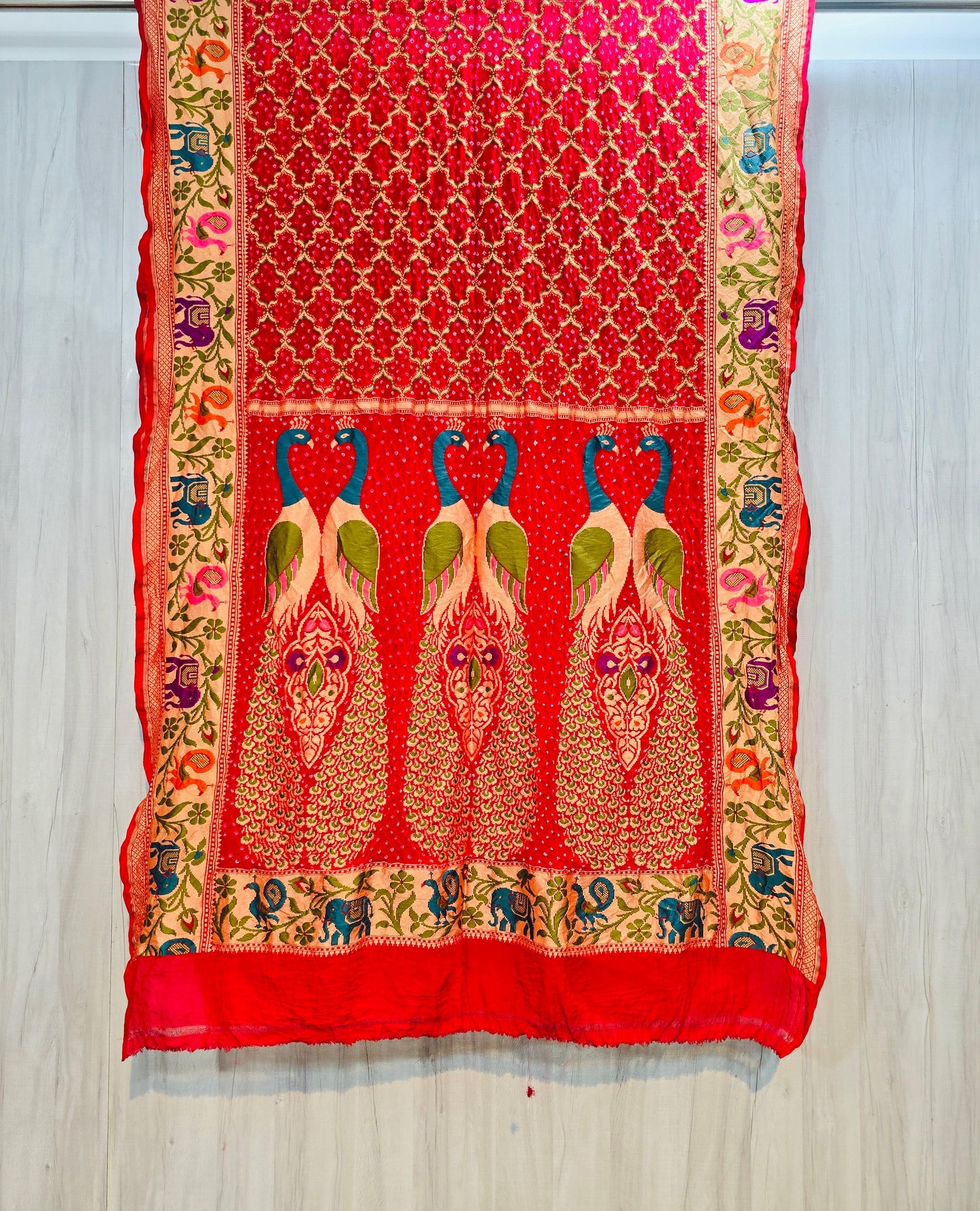 Georgette Minakari dupatta Red dupatta Indian dupatta