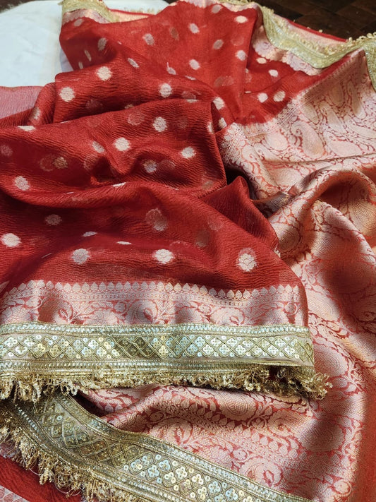 Tissue silk saree Indian wedding saree designer sarees