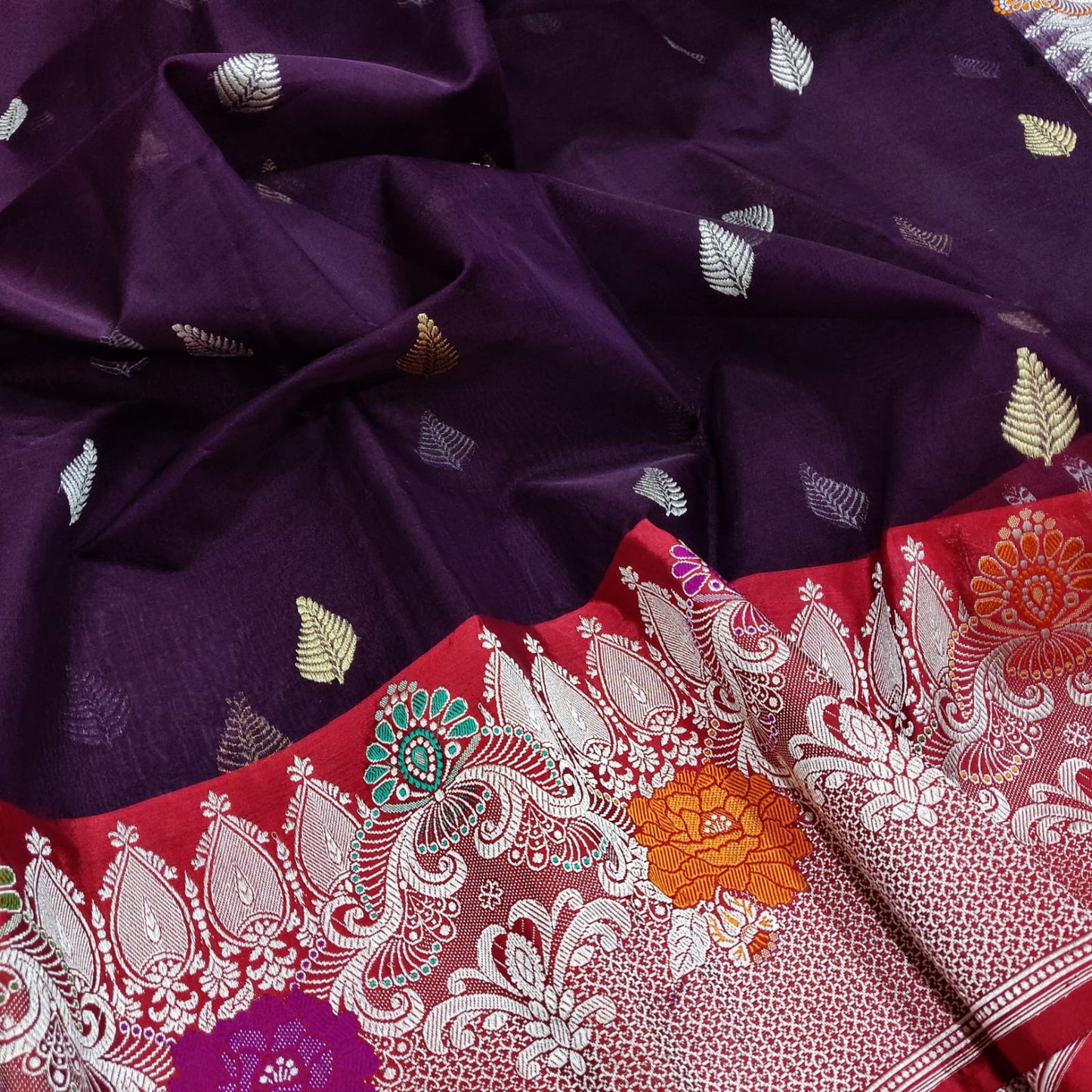 Valisha handwoven kora saree
