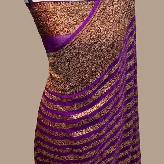 Ashika chiffon khaddi gorgette sari