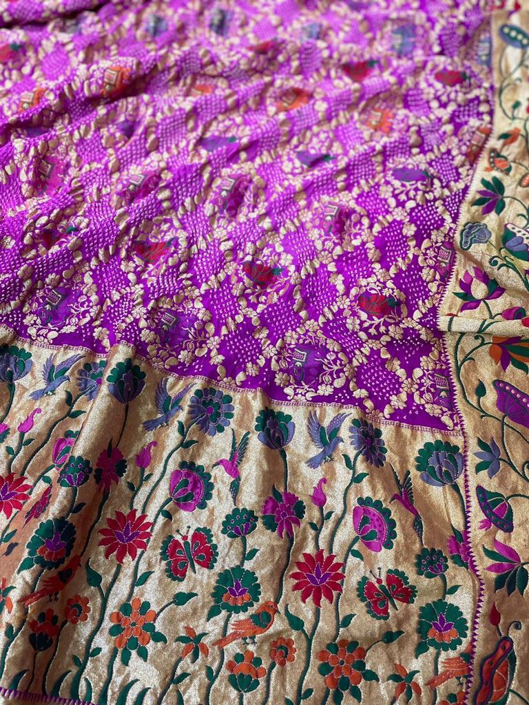 Kavisha handloom bandhej dupatta