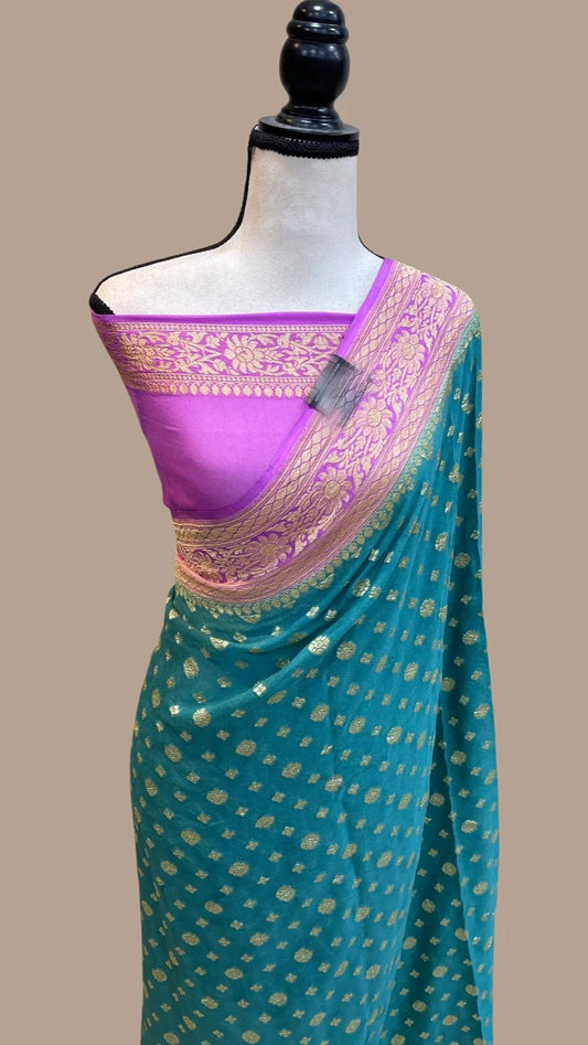 Angela khaddi gorgette saree