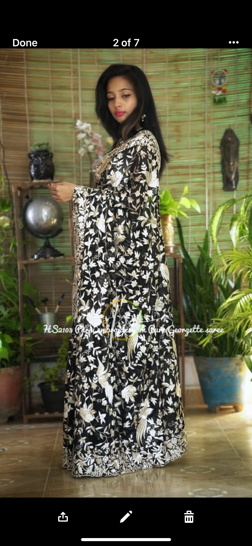 Derby Parsi inspired embroidery saree