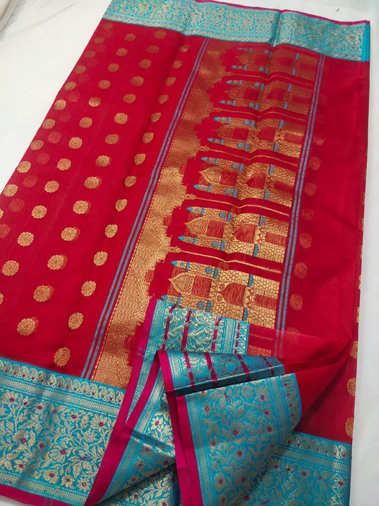 Rajmahal inspired Chanderi saree