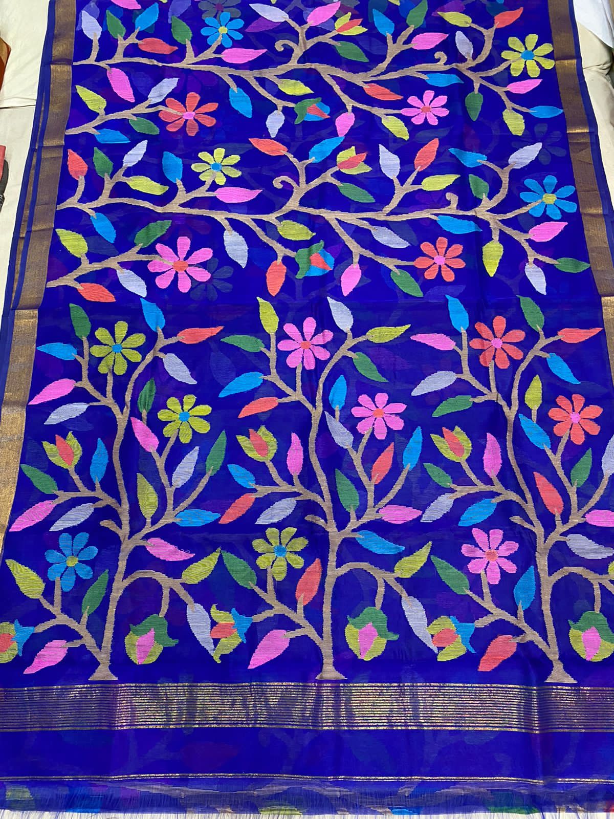 Lavika Muslin jamdani saree