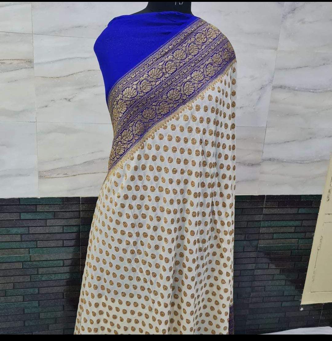 Noorjaha handloom gorgette saree