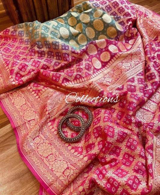 Alia inspired Bandhani saree