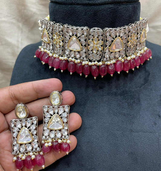 Kamaksha polki Kundan choker set