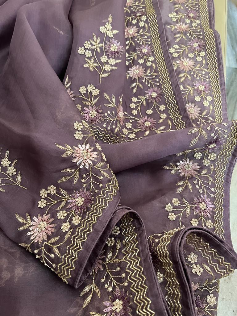 Ramisha organza wedding saree