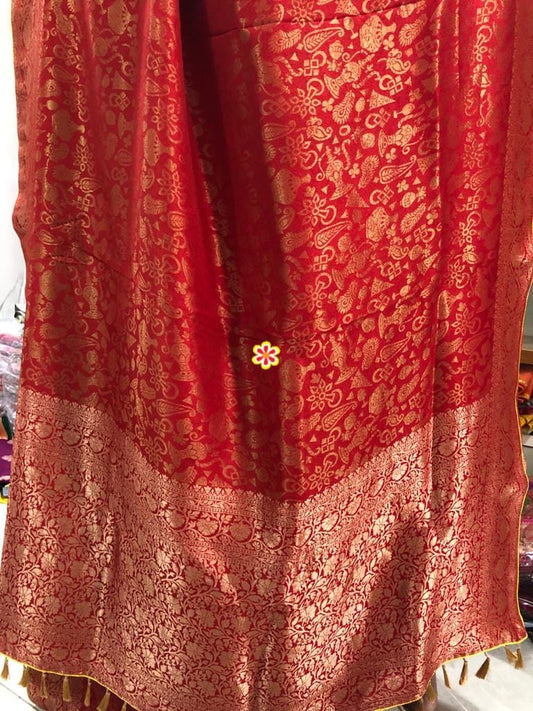Kiasha banarsi gorgette saree