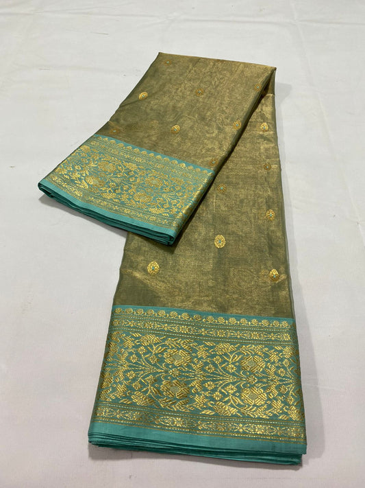 Boudi tissue Chanderi saree