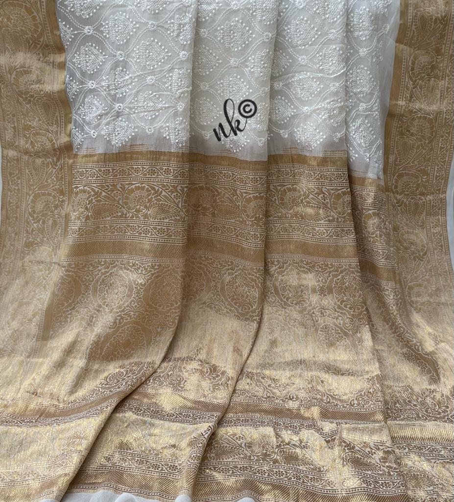 Sumitra khaddi gorgette saree