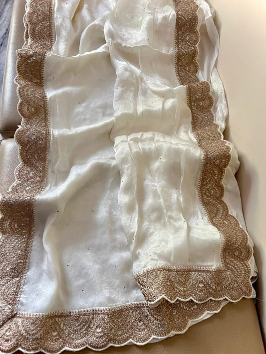 Humera chiffon satin beautiful saree