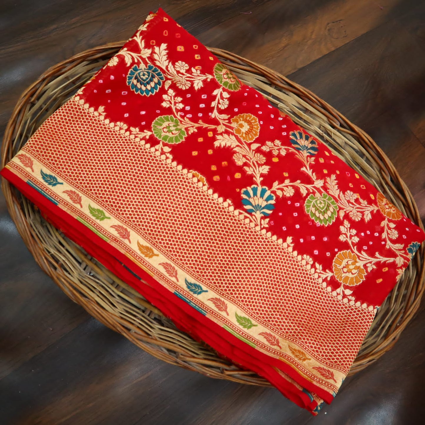 Durgesh khaddi Meenakari saree