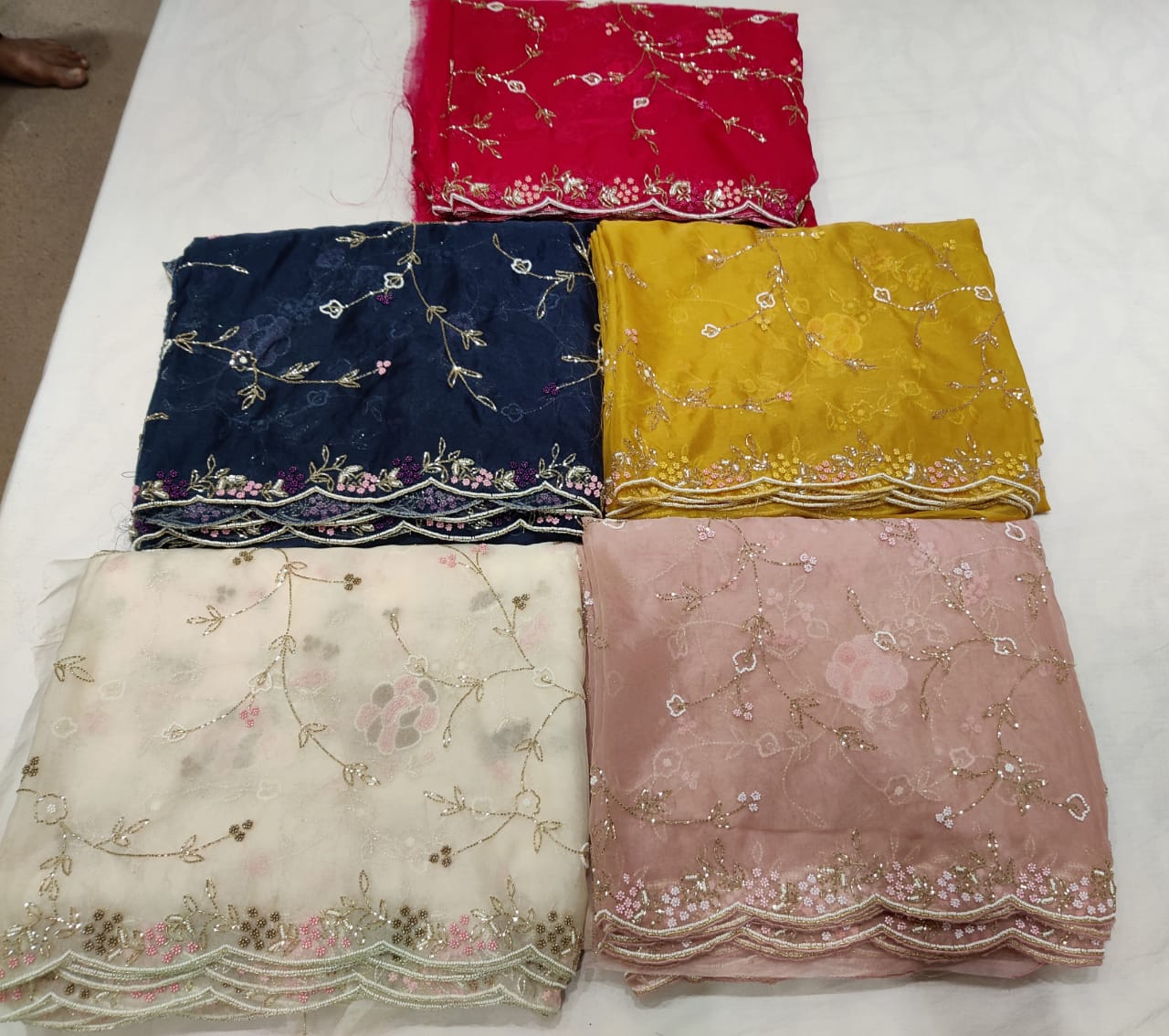 Fairly organza zardosi reception saree