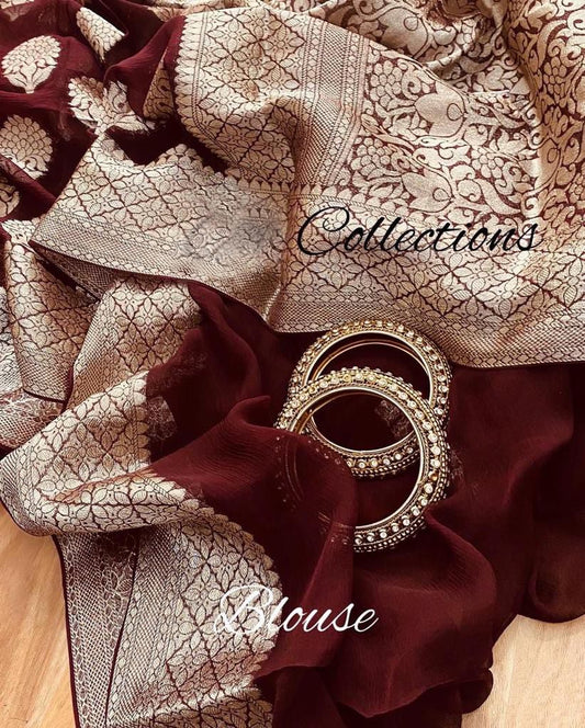 Almaira banarsi zari saree