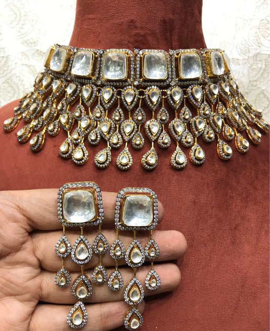 Alica polki Kundan choker set