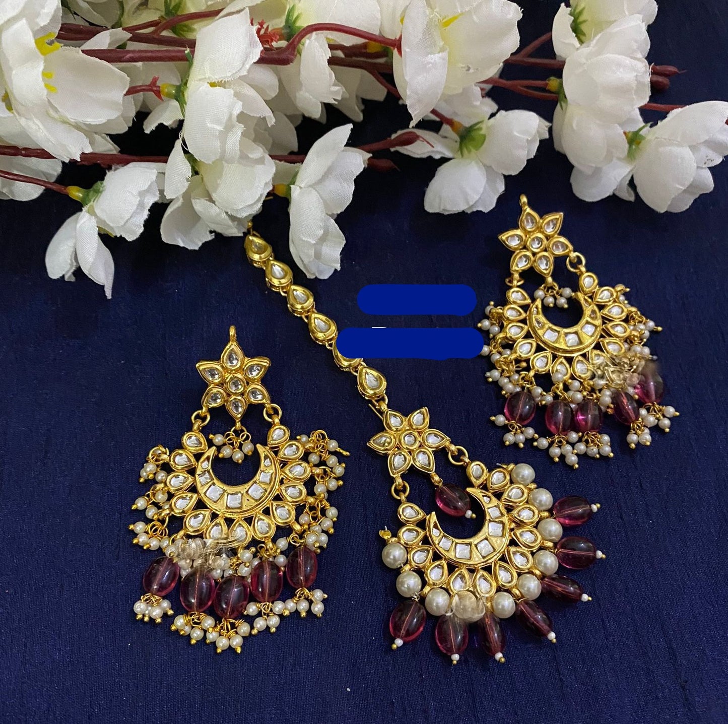 Nishani Kundan tikka set
