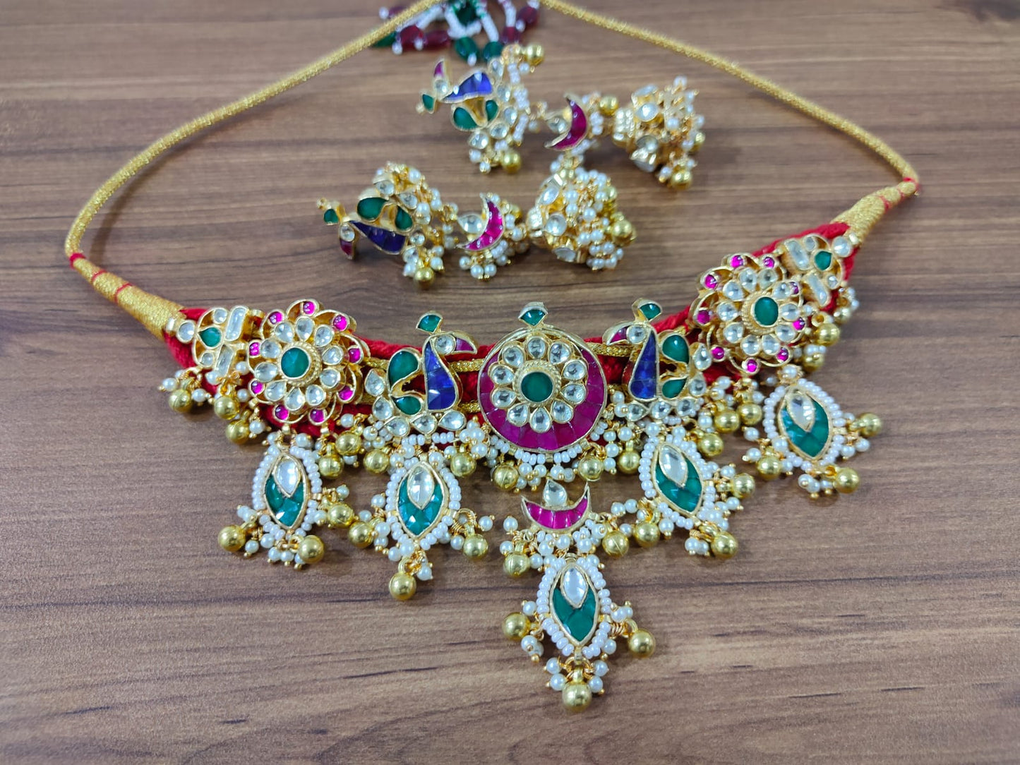 Peacock Ahemdabadi choker set
