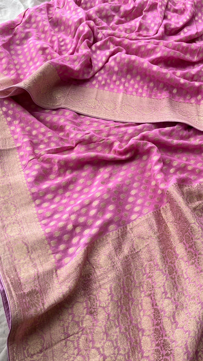 Lavina khaddi gorgette saree Indian saree