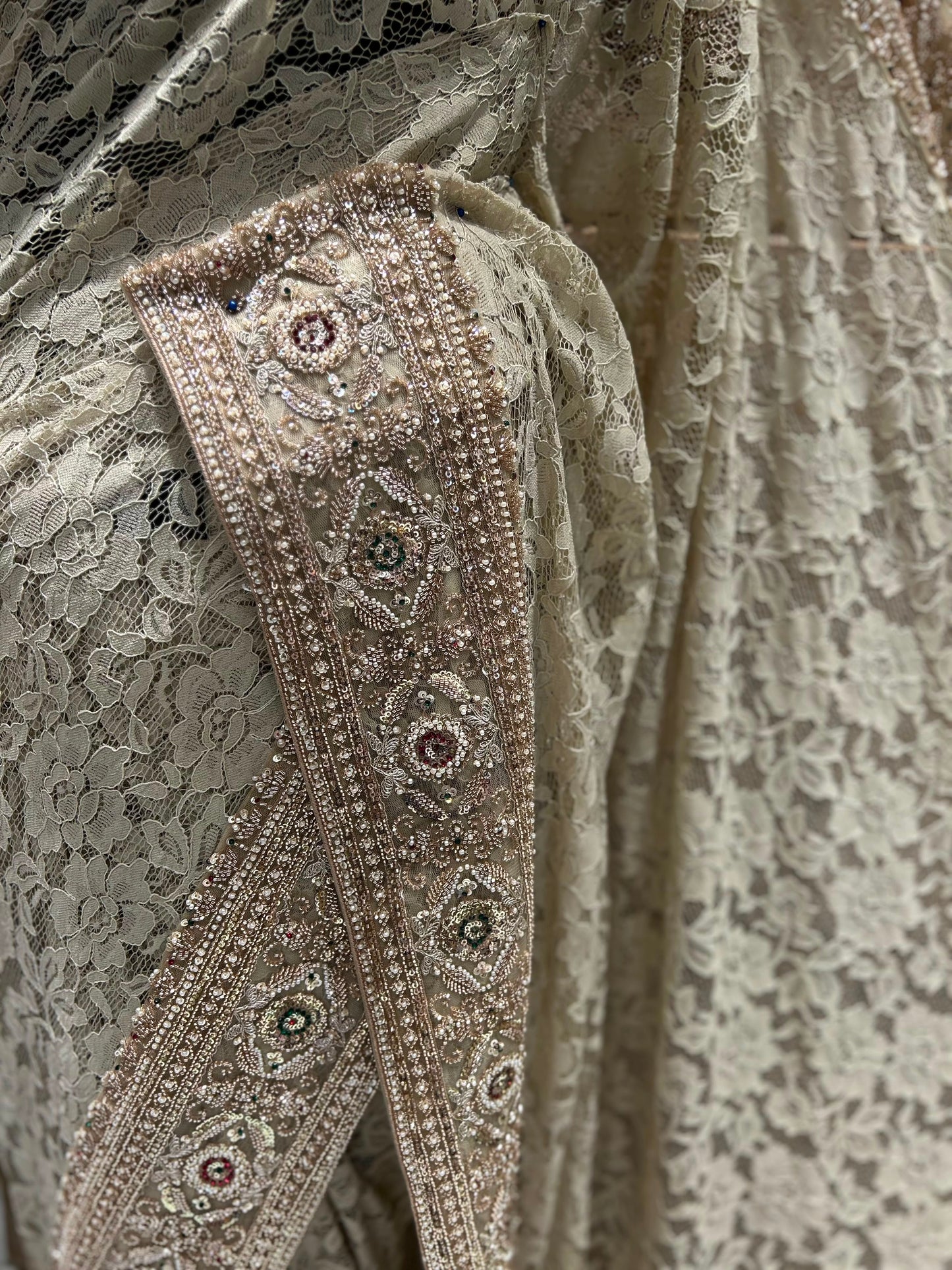 Lace saree wedding sari women sarees with readymade blouse