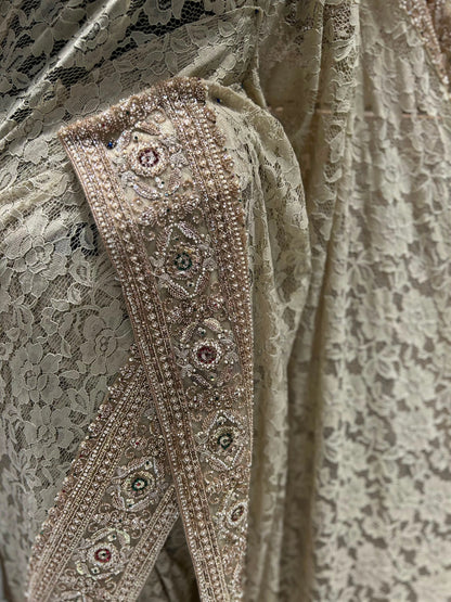 Lace saree wedding sari women sarees with readymade blouse