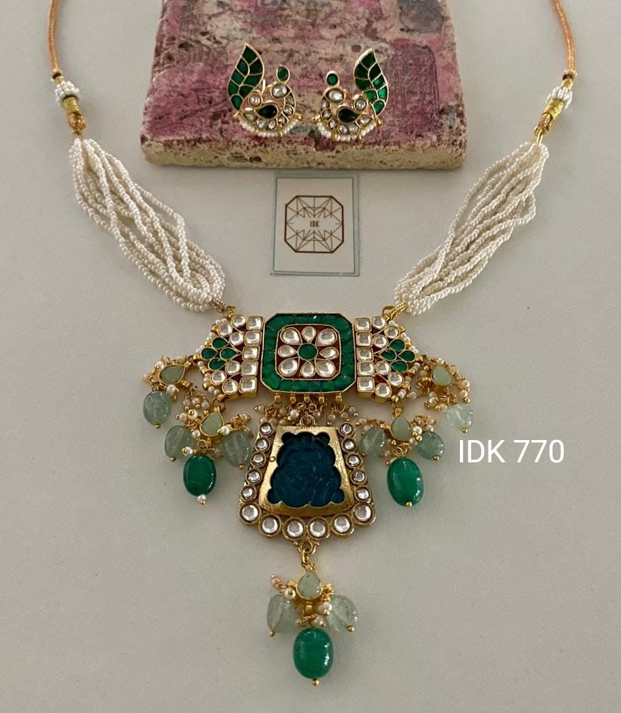 Remik Kundan pearl Necklace set